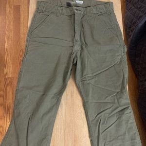 34x30 Green/Gray Carhartt Relaxed Fit Twill Utility Work Pants
